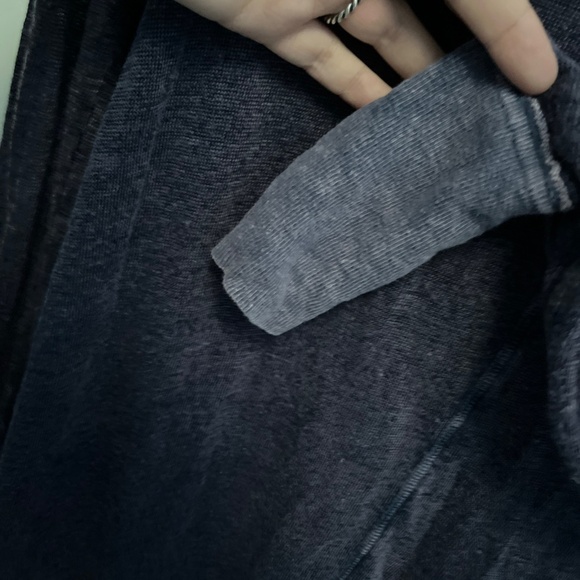 We the free women’s blue sheer long sleeve boho distressed top XS Free People - Picture 11 of 12